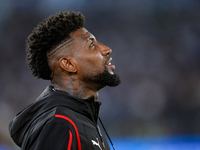 Emerson Royal of AC Milan looks on during the Serie A Enilive match between SS Lazio and AC Milan at Stadio Olimpico on Aug 31, 2024 in Rome...