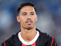 Tijjani Reijnders of AC Milan looks on during the Serie A Enilive match between SS Lazio and AC Milan at Stadio Olimpico on Aug 31, 2024 in...