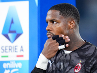 Mike Maignan of AC Milan looks on during the Serie A Enilive match between SS Lazio and AC Milan at Stadio Olimpico on Aug 31, 2024 in Rome,...