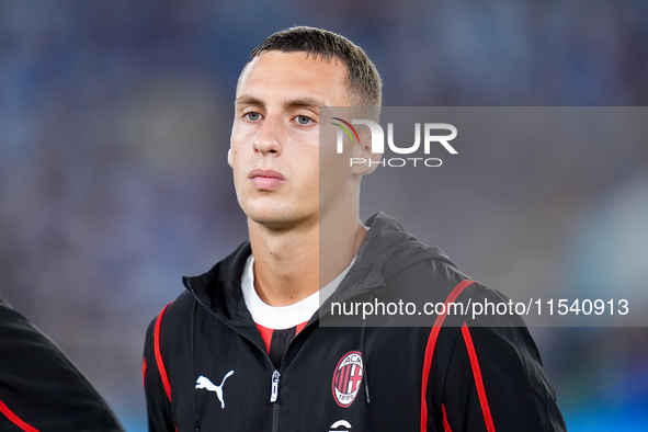 Filippo Terracciano of AC Milan looks on during the Serie A Enilive match between SS Lazio and AC Milan at Stadio Olimpico on Aug 31, 2024 i...