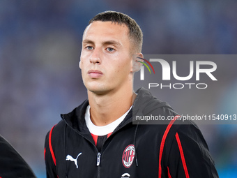 Filippo Terracciano of AC Milan looks on during the Serie A Enilive match between SS Lazio and AC Milan at Stadio Olimpico on Aug 31, 2024 i...