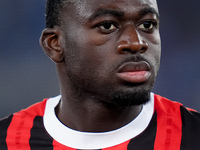 Youssouf Fofana of AC Milan looks on during the Serie A Enilive match between SS Lazio and AC Milan at Stadio Olimpico on Aug 31, 2024 in Ro...