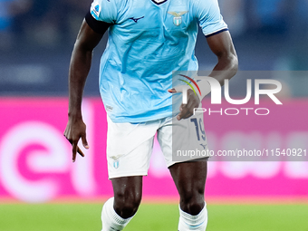 Boulaye Dia of SS Lazio looks on during the Serie A Enilive match between SS Lazio and AC Milan at Stadio Olimpico on Aug 31, 2024 in Rome,...