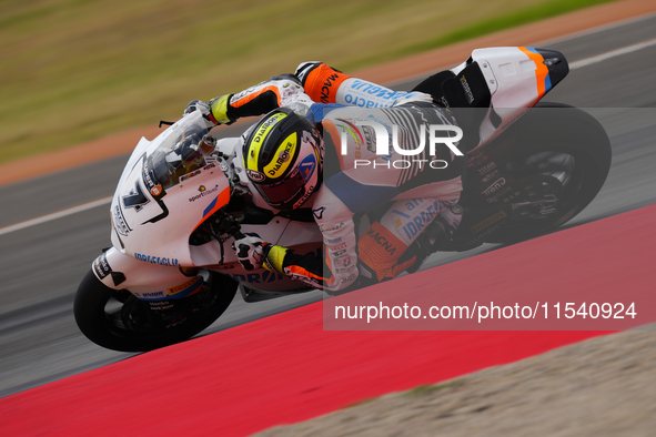 Barry Baltus (7) of Belgium and RW-Idrofoglia Racing GP Kalex during the race day of the Gran Premio GoPro de Aragon at Motorland Aragon Cir...