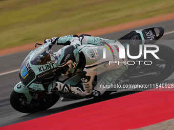 Jorge Navarro (9) of Spain and Klint Forward Factory Team Ducati during the race day of the Gran Premio GoPro de Aragon at Motorland Aragon...