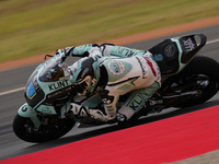 Jorge Navarro (9) of Spain and Klint Forward Factory Team Ducati during the race day of the Gran Premio GoPro de Aragon at Motorland Aragon...