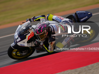 Senna Agius (81) of Austria and Liqui Moly Husqvarna Intact GP Kalex during the race day of the Gran Premio GoPro de Aragon at Motorland Ara...