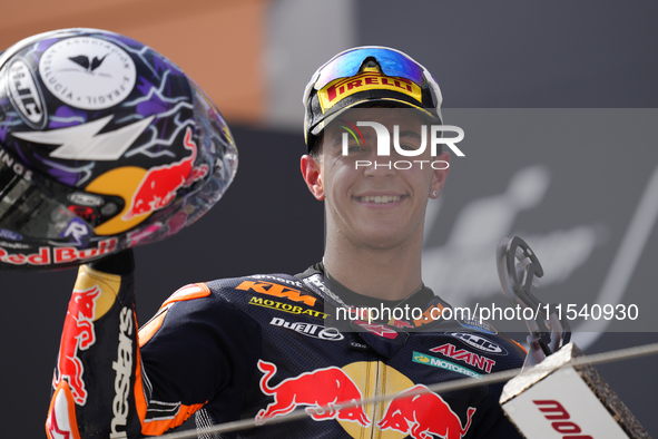 Jose Antonio Rueda (99) of Spain and Red Bull KTM Ajo KTM during the race day of the Gran Premio GoPro de Aragon at Motorland Aragon Circuit...