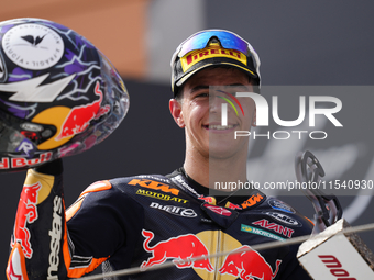 Jose Antonio Rueda (99) of Spain and Red Bull KTM Ajo KTM during the race day of the Gran Premio GoPro de Aragon at Motorland Aragon Circuit...