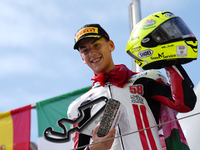 Luca Lunetta (58) of Italy and Sic58 Squadra Corse Honda during the race day of the Gran Premio GoPro de Aragon at Motorland Aragon Circuit...