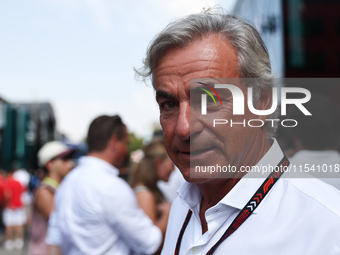 Carlos Sainz before the Formula 1 Italian Grand Prix at Autodromo Nazionale di Monza in Monza, Italy on September 1, 2024. (