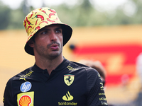 Carlos Sainz of Ferrari before the Formula 1 Italian Grand Prix at Autodromo Nazionale di Monza in Monza, Italy on September 1, 2024. (