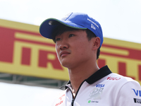 Yuki Tsunoda of RB before the Formula 1 Italian Grand Prix at Autodromo Nazionale di Monza in Monza, Italy on September 1, 2024. (