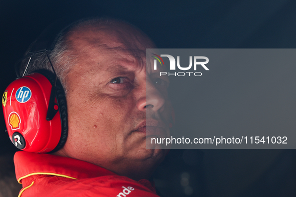 Frederic Vasseur before the Formula 1 Italian Grand Prix at Autodromo Nazionale di Monza in Monza, Italy on September 1, 2024. 