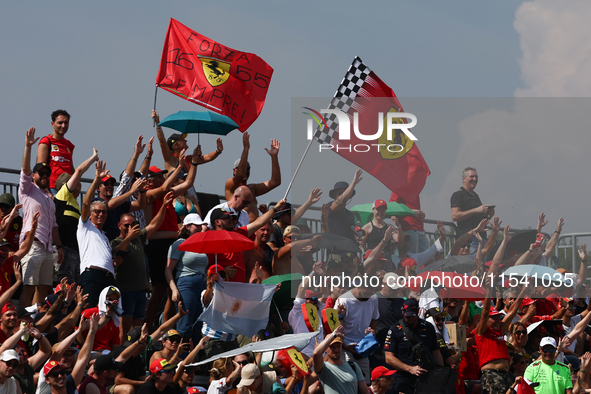 Fans before the Formula 1 Italian Grand Prix at Autodromo Nazionale di Monza in Monza, Italy on September 1, 2024. 