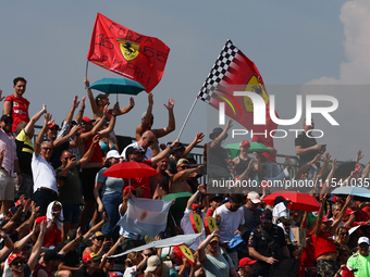 Fans before the Formula 1 Italian Grand Prix at Autodromo Nazionale di Monza in Monza, Italy on September 1, 2024. (