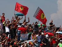 Fans before the Formula 1 Italian Grand Prix at Autodromo Nazionale di Monza in Monza, Italy on September 1, 2024. (