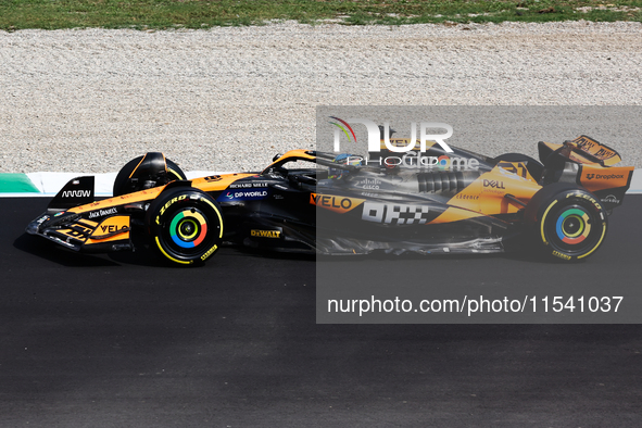 Oscar Piastri of McLaren before the Formula 1 Italian Grand Prix at Autodromo Nazionale di Monza in Monza, Italy on September 1, 2024. 