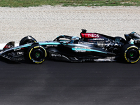 George Russell of Mercedes before the Formula 1 Italian Grand Prix at Autodromo Nazionale di Monza in Monza, Italy on September 1, 2024. (