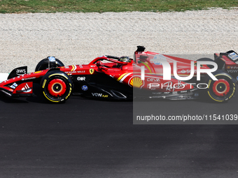 Charles Leclerc of Ferrari before the Formula 1 Italian Grand Prix at Autodromo Nazionale di Monza in Monza, Italy on September 1, 2024. (