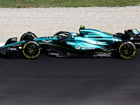 Fernando Alonso of Aston Martin Aramco before the Formula 1 Italian Grand Prix at Autodromo Nazionale di Monza in Monza, Italy on September...