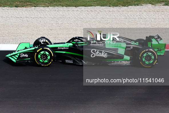 Zhou Guanyu of Kick Sauber before the Formula 1 Italian Grand Prix at Autodromo Nazionale di Monza in Monza, Italy on September 1, 2024. 