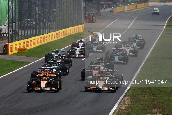 Start of the Formula 1 Italian Grand Prix at Autodromo Nazionale di Monza in Monza, Italy on September 1, 2024. 