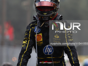 Charles Leclerc of Ferrari after the Formula 1 Italian Grand Prix at Autodromo Nazionale di Monza in Monza, Italy on September 1, 2024. (