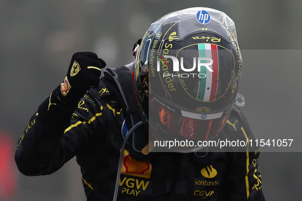 Charles Leclerc of Ferrari after the Formula 1 Italian Grand Prix at Autodromo Nazionale di Monza in Monza, Italy on September 1, 2024. 