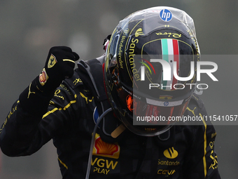 Charles Leclerc of Ferrari after the Formula 1 Italian Grand Prix at Autodromo Nazionale di Monza in Monza, Italy on September 1, 2024. (