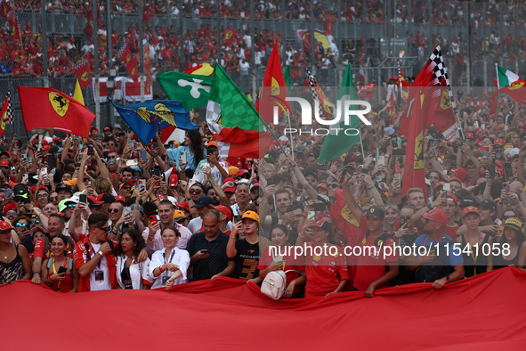 Fans after the Formula 1 Italian Grand Prix at Autodromo Nazionale di Monza in Monza, Italy on September 1, 2024. 