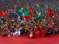 Fans after the Formula 1 Italian Grand Prix at Autodromo Nazionale di Monza in Monza, Italy on September 1, 2024. (