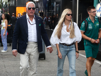 Raquel Diniz and Lawrence Stroll after the Formula 1 Italian Grand Prix at Autodromo Nazionale di Monza in Monza, Italy on September 1, 2024...