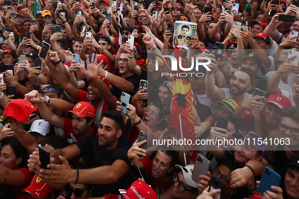 Fans after the Formula 1 Italian Grand Prix at Autodromo Nazionale di Monza in Monza, Italy on September 1, 2024. 