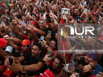 Fans after the Formula 1 Italian Grand Prix at Autodromo Nazionale di Monza in Monza, Italy on September 1, 2024. (