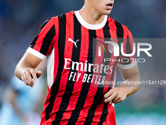 Filippo Terracciano of AC Milan looks on during the Serie A Enilive match between SS Lazio and AC Milan at Stadio Olimpico on Aug 31, 2024 i...