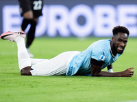 Boulaye Dia of SS Lazio reacts during the Serie A Enilive match between SS Lazio and AC Milan at Stadio Olimpico on Aug 31, 2024 in Rome, It...