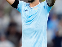 Taty Castellanos of SS Lazio looks dejected during the Serie A Enilive match between SS Lazio and AC Milan at Stadio Olimpico on Aug 31, 202...