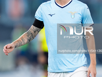 Nicolo' Rovella of SS Lazio looks on during the Serie A Enilive match between SS Lazio and AC Milan at Stadio Olimpico on Aug 31, 2024 in Ro...