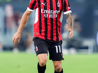 Christian Pulisic of AC Milan during the Serie A Enilive match between SS Lazio and AC Milan at Stadio Olimpico on Aug 31, 2024 in Rome, Ita...