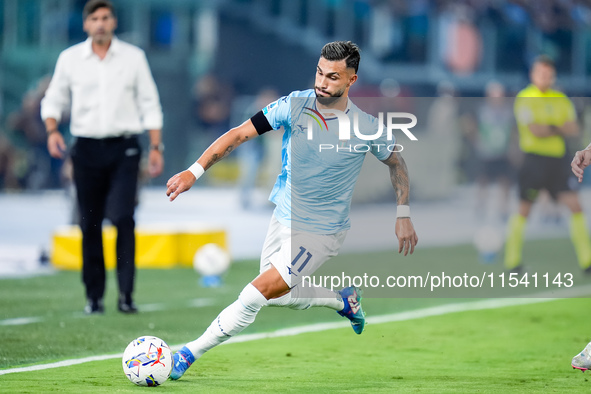 Taty Castellanos of SS Lazio during the Serie A Enilive match between SS Lazio and AC Milan at Stadio Olimpico on Aug 31, 2024 in Rome, Ital...