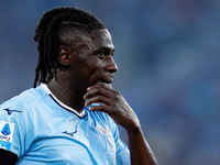 Loum Tchaouna of SS Lazio looks on during the Serie A Enilive match between SS Lazio and AC Milan at Stadio Olimpico on Aug 31, 2024 in Rome...