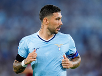 Mattia Zaccagni of SS Lazio looks on during the Serie A Enilive match between SS Lazio and AC Milan at Stadio Olimpico on Aug 31, 2024 in Ro...