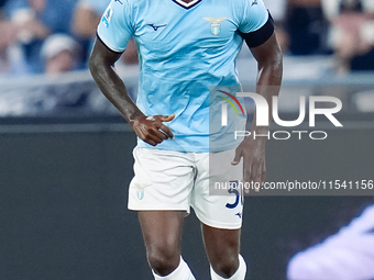 Nuno Tavares of SS Lazio during the Serie A Enilive match between SS Lazio and AC Milan at Stadio Olimpico on Aug 31, 2024 in Rome, Italy. (