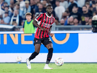 Fikayo Tomori of AC Milan during the Serie A Enilive match between SS Lazio and AC Milan at Stadio Olimpico on Aug 31, 2024 in Rome, Italy....