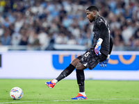 Mike Maignan of AC Milan during the Serie A Enilive match between SS Lazio and AC Milan at Stadio Olimpico on Aug 31, 2024 in Rome, Italy. (