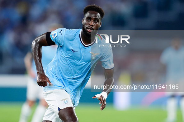 Boulaye Dia of SS Lazio looks on during the Serie A Enilive match between SS Lazio and AC Milan at Stadio Olimpico on Aug 31, 2024 in Rome,...