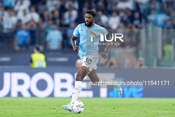 Nuno Tavares of SS Lazio during the Serie A Enilive match between SS Lazio and AC Milan at Stadio Olimpico on Aug 31, 2024 in Rome, Italy. 