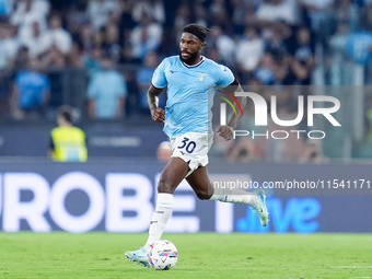 Nuno Tavares of SS Lazio during the Serie A Enilive match between SS Lazio and AC Milan at Stadio Olimpico on Aug 31, 2024 in Rome, Italy. (