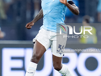 Nuno Tavares of SS Lazio during the Serie A Enilive match between SS Lazio and AC Milan at Stadio Olimpico on Aug 31, 2024 in Rome, Italy. (